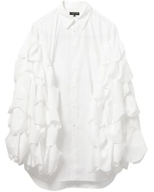 Comme des Garçons Ruffled Sleeves Shirt - White
