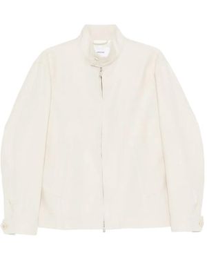 Lardini Zip Linen Jacket - White