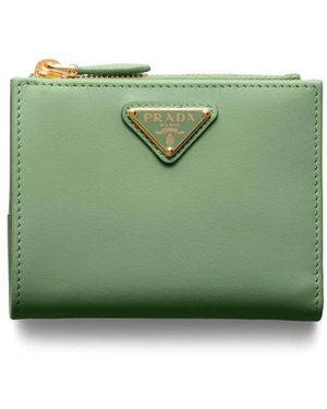 Prada レザー 財布 S - グリーン
