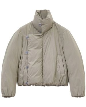Lemaire Cropped Puffer Blouson Jacket - Grey