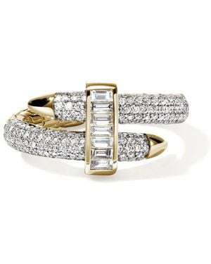 John Hardy 18Kt Geelgouden Spear Ring Met Diamant - Wit