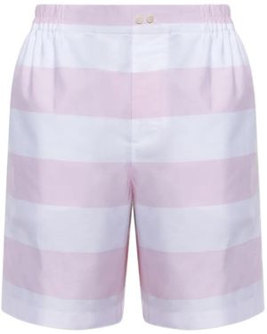Jacquemus Striped Jacquard-Pattern Shorts - Blue