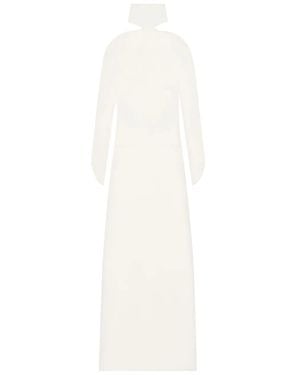 Courreges Asymmetric Shoulder-Detail Dress - White