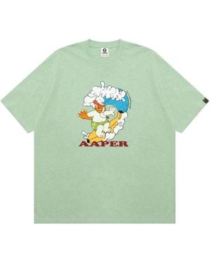 Aape By A Bathing Ape Graphic-Print T-Shirt - Green