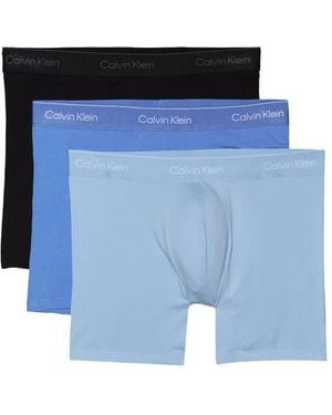 Calvin Klein Logo Waistband Boxers (Pack Of Three) - Blue