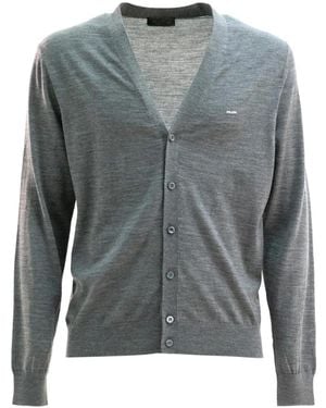 Prada Cardigan Mit V-Ausschnitt - Grau