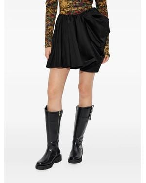Ganni Draped Mini Skirt - Black
