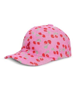 Kangol Cherry Cherry-Print Logo-Embroidered Cap - Pink