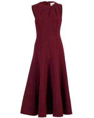 Roland Mouret Robe Mi-Longue Drapée À Bretelle Asymétrique - Violet