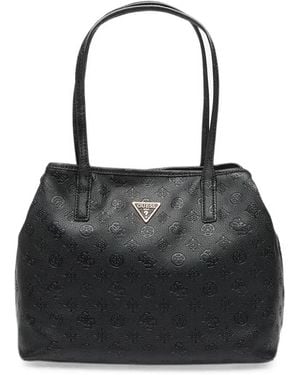 Guess Borsa Tote Con Logo Goffrato - Nero