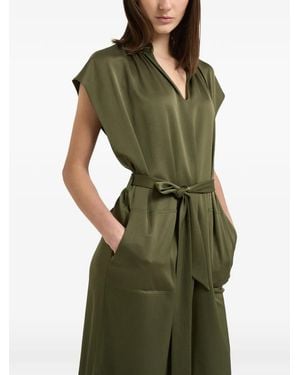 Filippa K Midikleid Mit Gürtel - Grün