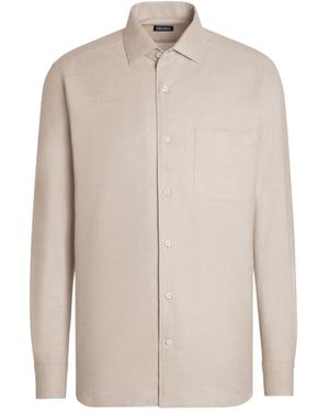 ZEGNA Hemd Mit Brusttasche - Weiß