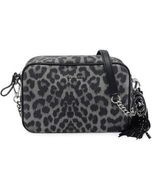 La Carrie Lio Leopard-Print Cross Body Bag - Grey