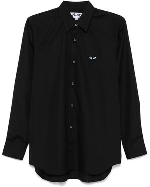 COMME DES GARÇONS PLAY ハートパッチ シャツ - ブラック