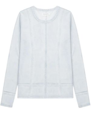 Rag & Bone Top Met Lange Mouwen En Gestikt Detail - Wit