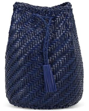 Dragon Diffusion Pochette Pompom Double Jump Tan - Bleu