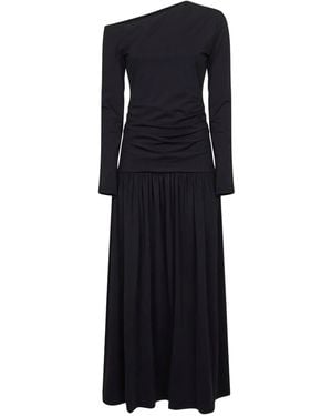 Rohe Asymmetrische Midi-Jurk - Zwart