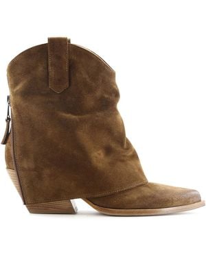 Notabene 60Mm Zorro Suede Boots - Brown