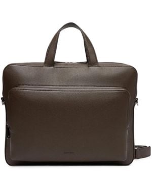 Calvin Klein Grained-Effect Briefcase - Brown