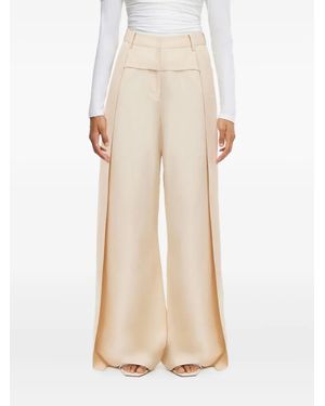 Acler Draped-panelled palazzo pants - Natur