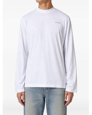 Off-White c/o Virgil Abloh Arrows Logo-Print Long-Sleeve T-Shirt - White