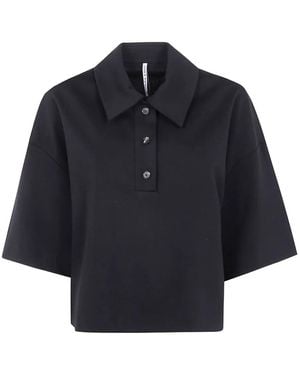 Liviana Conti Half-Sleeves Polo Top - Blue