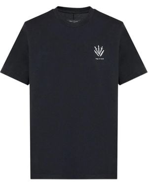 Rag & Bone Logo-Print T-Shirt - Black