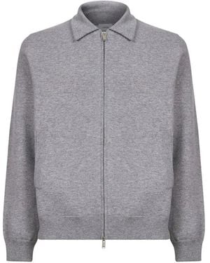 Lardini Zip-Up Shirt-Collar Jacket - Grey