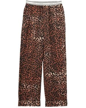 Love Stories Pyjama-Hose mit Leoparden-Print - Braun