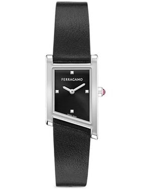 Ferragamo Asymetrique Quartz 36Mm Watch - Black