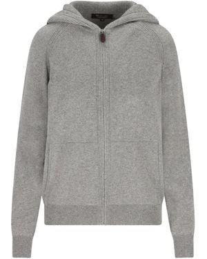 Loro Piana Merano Knitted Bomber Jacket - Grey