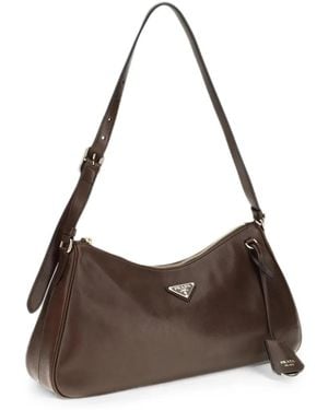 Prada Medium Nappa Leather Bag - Marrone