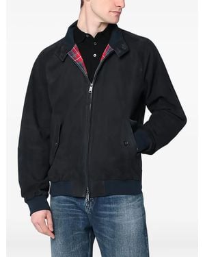 Baracuta G9 Suede Zip-Up Jacket - Black