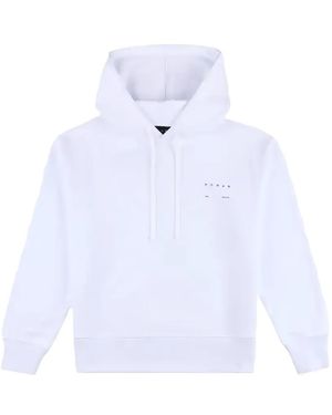 Hogan Logo-Print Drawstring Hoodie - White