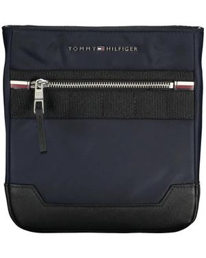 Tommy Hilfiger Logo-Lettering Messenger Bag - Black
