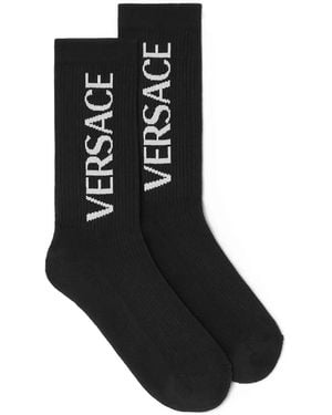 Versace Mercury-Logo Socks - Black