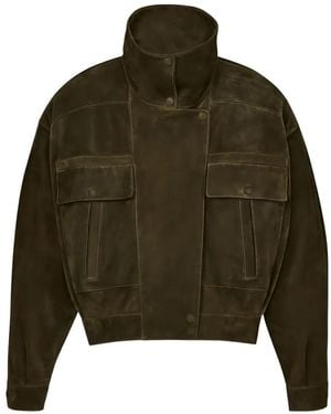 Saint Laurent Pocket Suede Jacket - Green