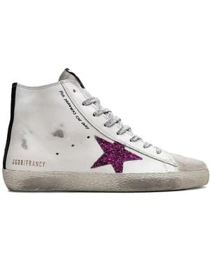 Golden Goose Francy High "For Dreamers Use Only" Sneakers - Pink