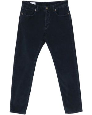 Incotex Logo Patch Trousers - Blue