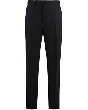 Tom Ford Pressed-Crease Chino Trousers - Black