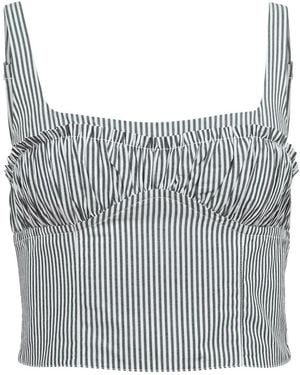 Fleur du Mal Striped Top - Gray