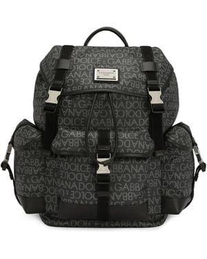 Dolce & Gabbana ロゴジャカード バックパック - ブラック