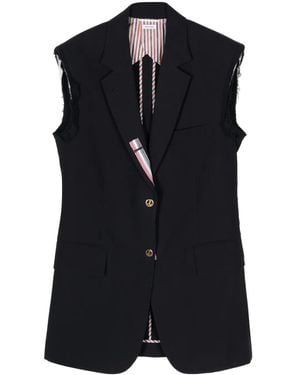 Thom Browne Single-Breasted Waistcoat - Black