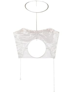 Courreges New Age Sequinned Top - White