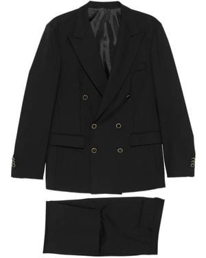 MARSĒM Double-Breasted Palazzo Suit - Black