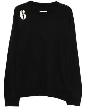 MM6 by Maison Margiela Number 6 Print Jumper - Black