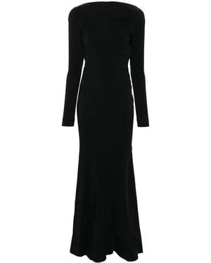 Mugler Rückenfreies Krepp-Abendkleid - Schwarz