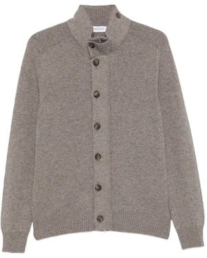 Gran Sasso Cardigan A Collo Alto Con Bottoni - Grigio