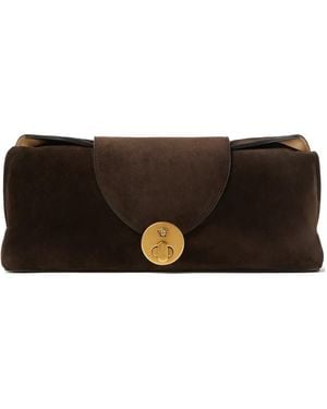Versace Vivian Suede Clutch - Black
