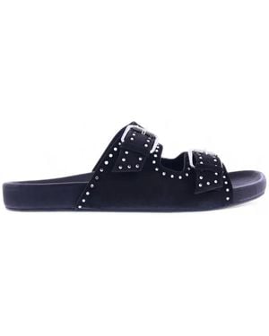 Toral Shoes Stud-Embellished Slides - Blue